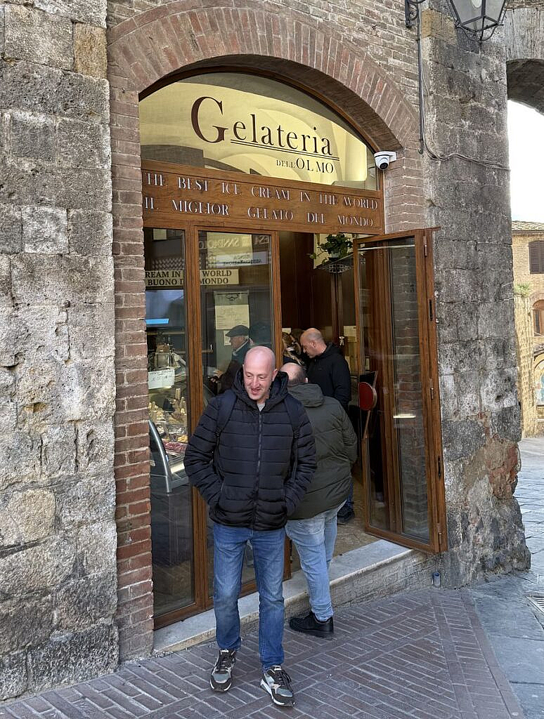 Gelatería del Olmo en San Gimignano