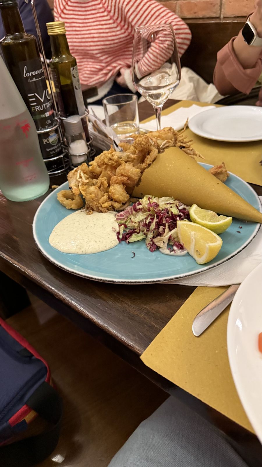 Frittura mista de pescado y mariscos